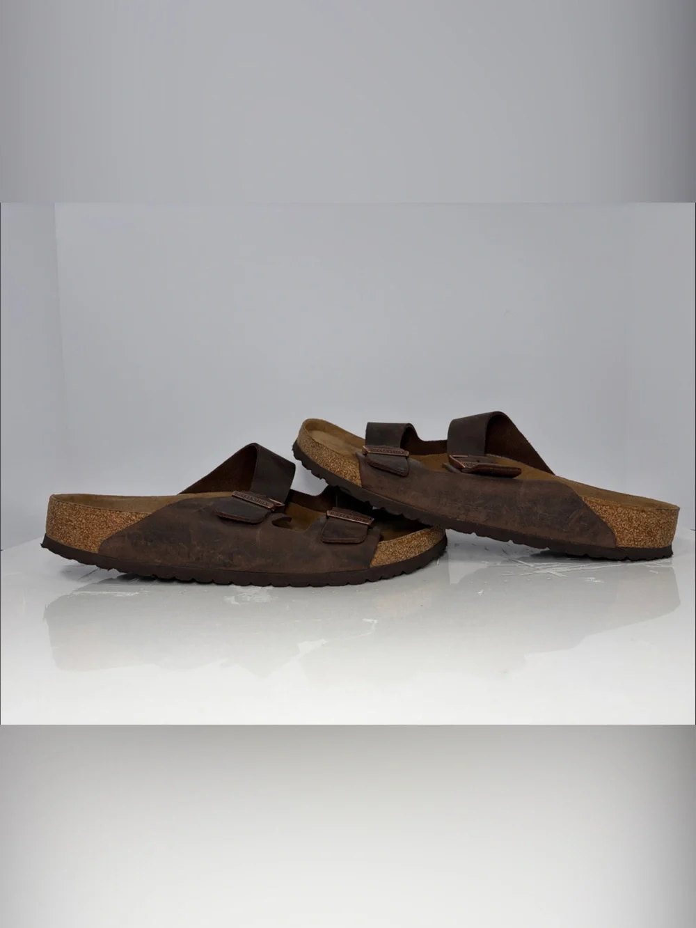 Birkenstock Arizona Sandals EU 46 US 13 Brown Leather Regular Wide Germany